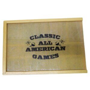 Family Games Vacation Classic All-American 6 Game Set Dice Yoyo Marbles Dominoes